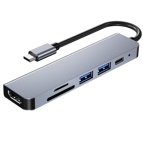 6-in-1 USB-C Hub with 4K HDMI, USB 3.0 and SD Card Reader