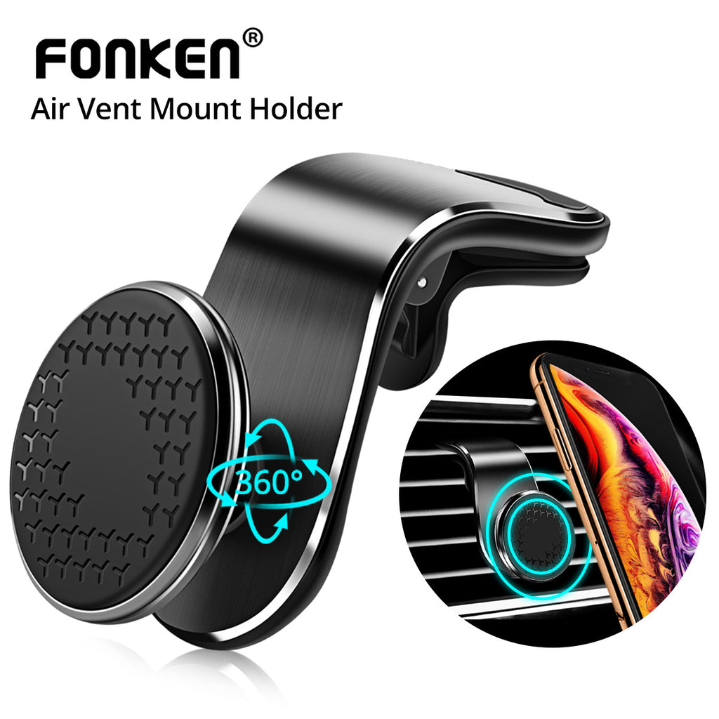 Magnetic Car Phone Mount, Air Vent Holder with 360° Rotation