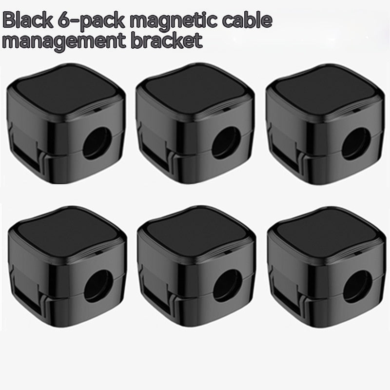 Magnetic Cable Clips, 6-Pack Desk Cable Organizer