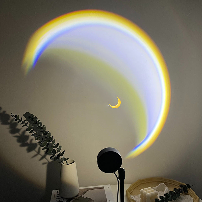 USB Moon Projection Lamp, Sunset-Glow Mood Light