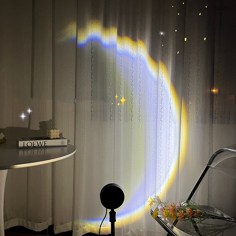 USB Moon Projection Lamp, Sunset-Glow Mood Light