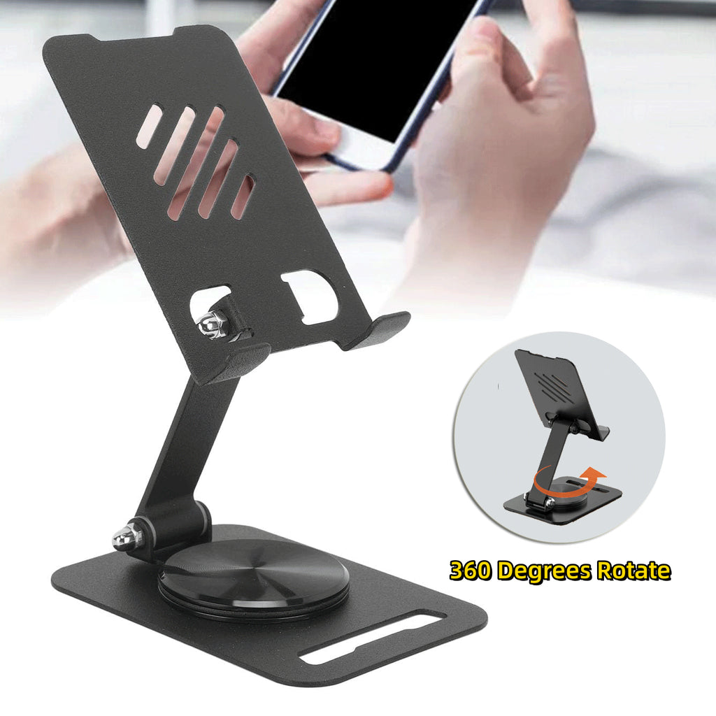360° Rotating Metal Phone & Tablet Stand, Foldable