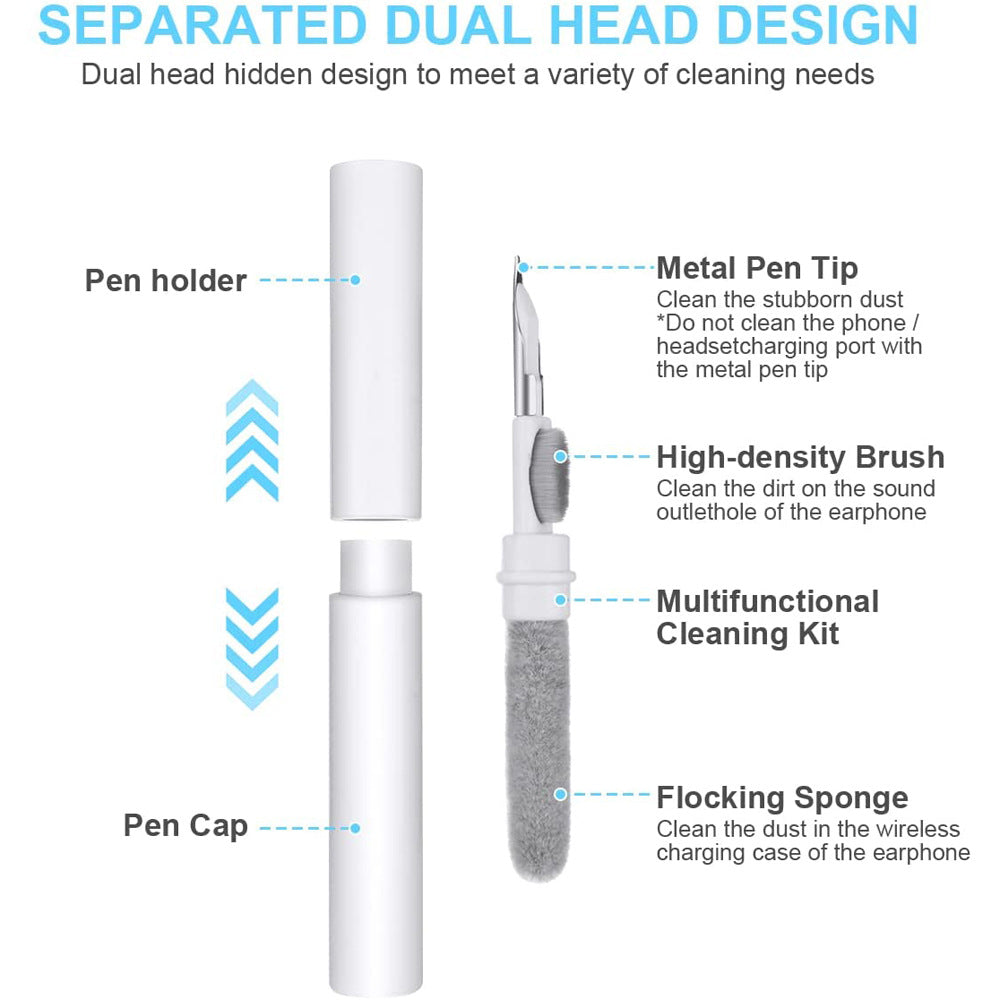 Earbuds Cleaning Pen, 3-in-1 Dual-Head Cleaner