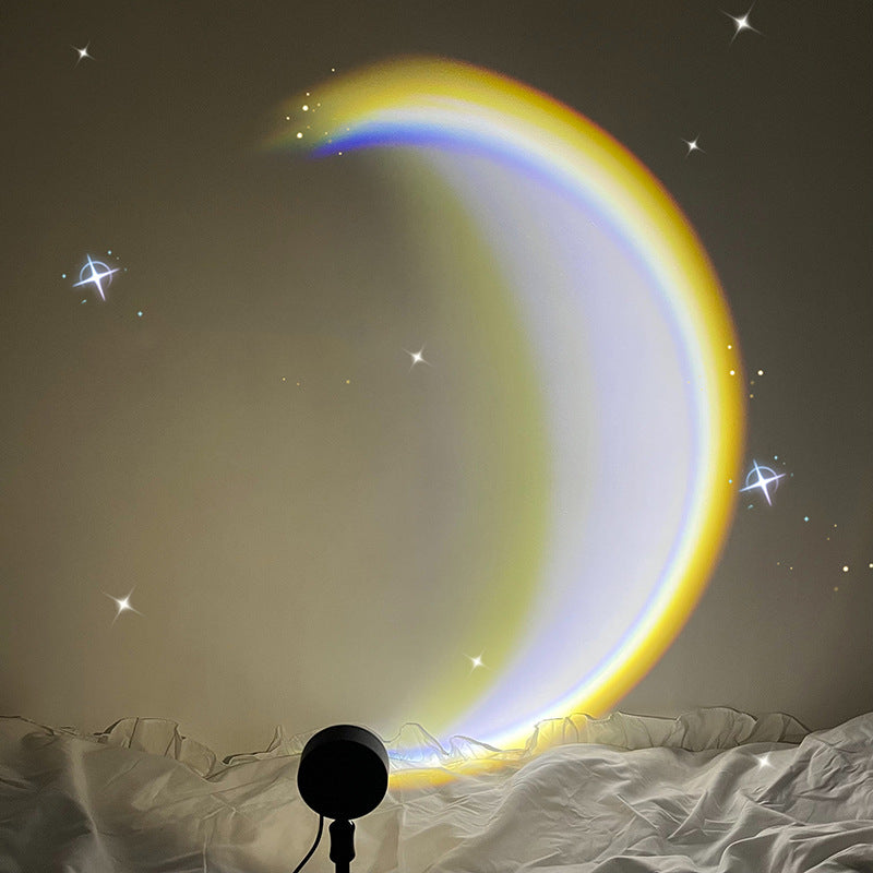 USB Moon Projection Lamp, Sunset-Glow Mood Light