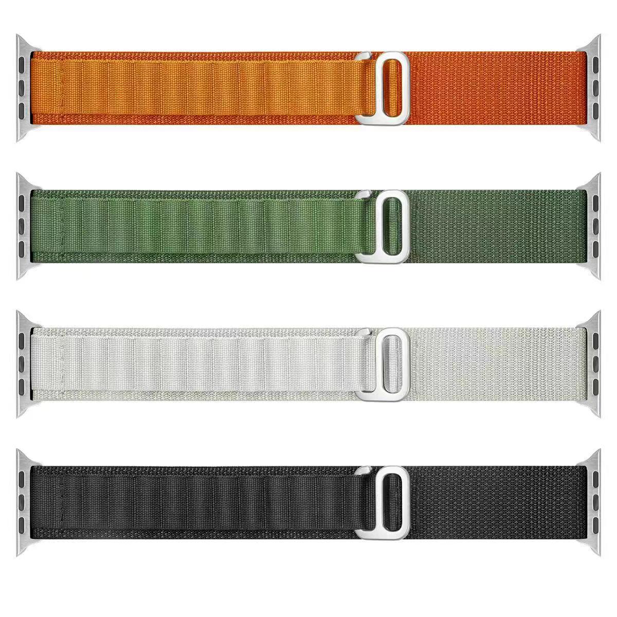 Nylon Sport Loop Watch Band, Adjustable Hook-and-Loop Strap
