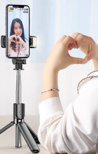 Bluetooth Selfie Stick Tripod with Remote, 68cm