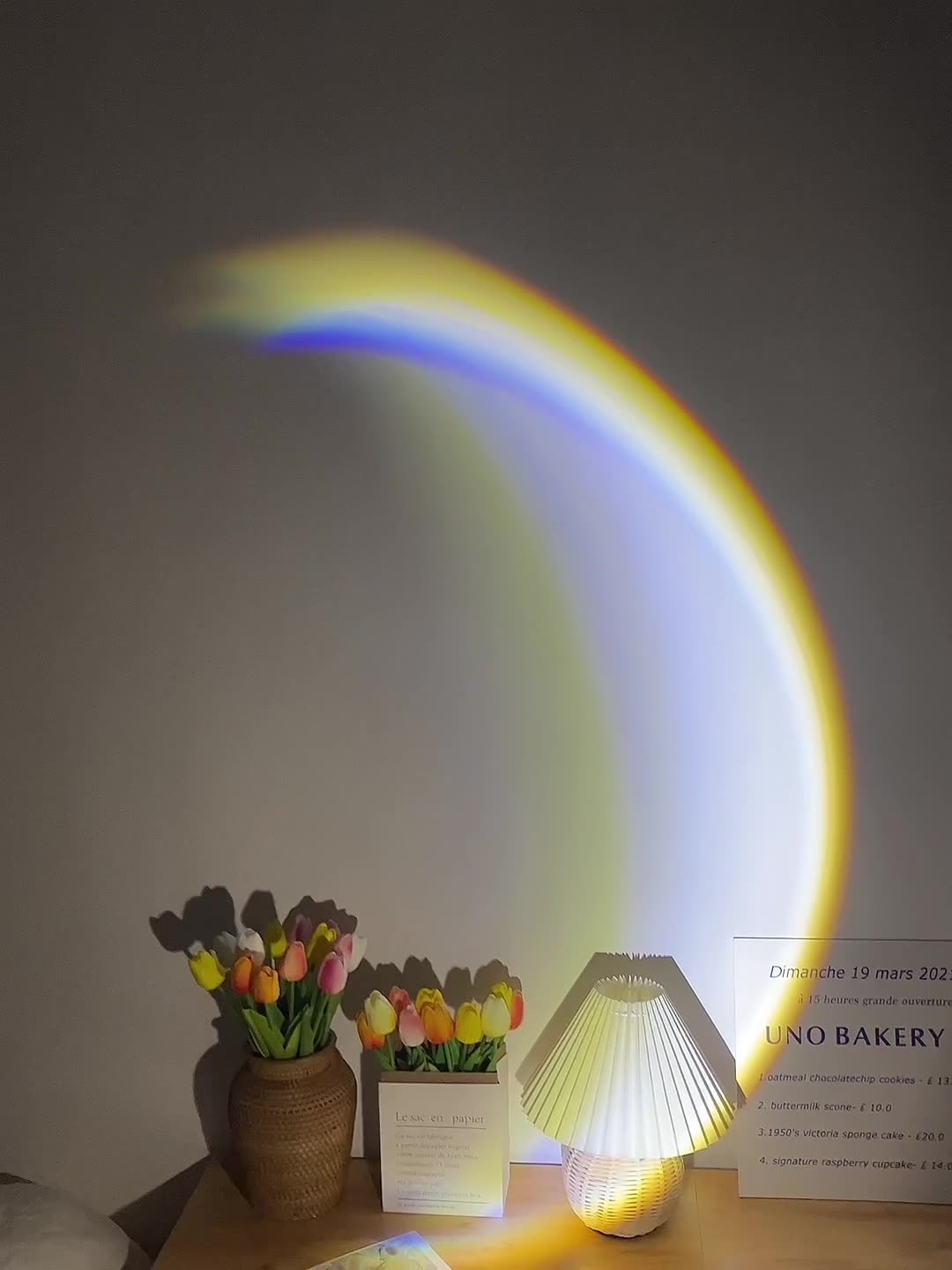 USB Moon Projection Lamp, Sunset-Glow Mood Light